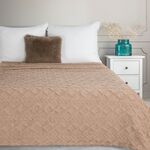 Koc D91 Warkocz 200 x 220 cm beżowy