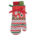 Zestaw rękawica i 2 ręczniki kuchenne SZEWRON