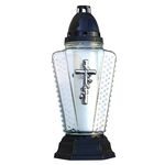 Znicz szklany Z-41/S 13 x 31,5 cm 45 h 135 g srebrny