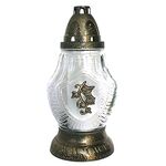 Znicz szklany Z-11/Z 12 x 24,5 cm 24 h 60 g złoty