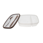 Lunchbox ze sztućcami Fresh Activ 22,5 x15,5 x 6,5 cm beżowy