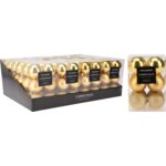 Bombka plastikowa 6 cm 12 sztuk mix złoty