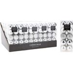 Bombka plastikowa 4 cm 20 sztuk mix srebrny