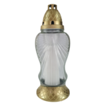 Znicz szklany 1476 11 x 28 cm 24h 90g złoty