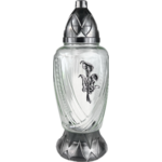 Znicz Z-536 z anturium 14 x 33 cm 55 h 150 g srebrny