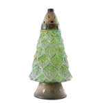 Znicz szklany choinka 33 cm CHT 14 złoty