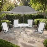 Zestaw mebli ogrodowych 4 osobowy szary