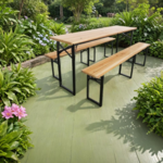 Zestaw ogrodowy piknikowy stół i 2 ławki