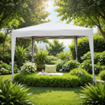 Pawilon szybkorozkładający 295 x 295 x 260 cm kremowy