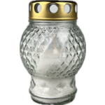 Znicz szklany zalewany 11 x 12 cm 12 h 50 g