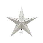 Gwiazda świąteczna papierowa w gwiazdki 60 cm biała