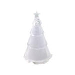 Choinka LED ciepły biały 8 x 5 cm transparentna