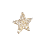 Gwiazda 20 LED ciepły biały 30 x 5,5 x 30 cm złota