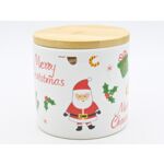 Pojemnik ceramiczny z dekorem Merry Christmas 400 ml 10 x 10 x 10 cm biały