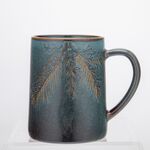 Kubek ceramiczny zwężany 450 ml zielono-brązowy