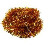 Łańcuch choinkowy grubo / cienko cięty 10 x 300 cm złoty