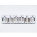 Zawieszka plastikowa prezent 5 cm 6 sztuk srebrny