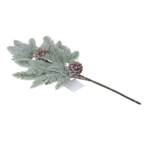 Gałązka dekoracyjna z szyszkami oszroniona 52 cm