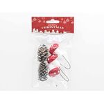 Grzybek / szyszka dekoracyjna 17 x 10 cm 5 sztuk