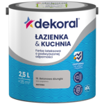 Farba lateksowa o podwyższonej odporności ŁAZIENKA & KUCHNIA Betonowa dżungla 2,5 l Dekoral