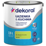 Farba lateksowa o podwyższonej odporności ŁAZIENKA & KUCHNIA Wesoła limonka 2,5 l Dekoral