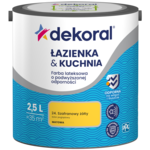 Farba lateksowa o podwyższonej odporności ŁAZIENKA & KUCHNIA Szafranowy żółty 2,5 l Dekoral