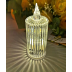 Transparentna kryształowa świeca LED 7,8 cm