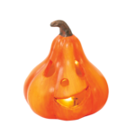 Dynia ceramiczna z LED 8,8 cm pomarańczowa