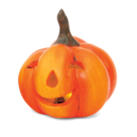 Dynia ceramiczna dynia z LED 9 cm pomarańczowa