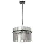 Lampa wisząca Inesa matowa czarna E27 1x max 40W Rabalux