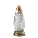 Znicz szklany Z-499 26,5 cm złoty/srebrny