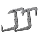 Komplet uchwytów do doniczek balkonowych rattan 23837 szary