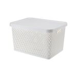 Koszyk 18 l z pokrywą Orion 03104 biały