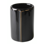 Kubek na szczoteczki Fold 7 x 10 cm czarno-złoty