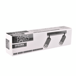 Lampa ścienno-sufitowa PARIS 2 GU10 czarna