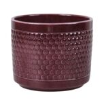 Osłonka ceramiczna cylinder 996 14 cm bordowy lazur