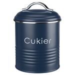 Pojemnik metalowy okrągły ALCANO CUKIER granat