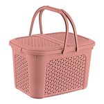 Koszyk piknikowy inka "rattan-style" nordic red