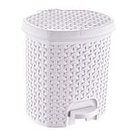 Kosz na śmieci z pedałem Tjark "rattan-style" 5,5 l nordic white