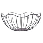Koszyk metalowy kwiat 28 x 12 cm czarny