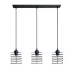 Lampa wisząca 3-punktowa DAKOTA czarna 1x E27