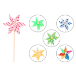 Wiatrak dekoracyjny 8 cm