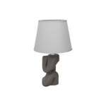 Lampa ceramiczna 32 cm szara