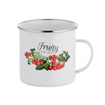 Kubek emaliowany prosty KALINA 12 cm 1,25 l