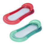 Materac dmuchany z oparciem Aqua Lounge 160 x 84 cm czerwony / zielony Bestway