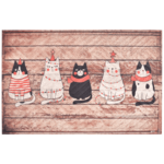 Wycieraczka materiałowa Świąteczne kotki 40 x 60 cm