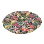 Poduszka okrągła na fotel wiszący kwiaty 100 x 100 x 10/12 cm wielokolorowy