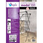 Suszarka stojąca model 151 59,5 x 52,5 x 130,5 cm czarny