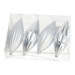 Bombka plastikowa sopel 12 cm 4 sztuki czerwony / złoty / srebrny