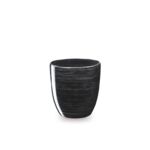 Donica ceramiczna Nova 3 J1432 19,5 cm czarny ze srebrem